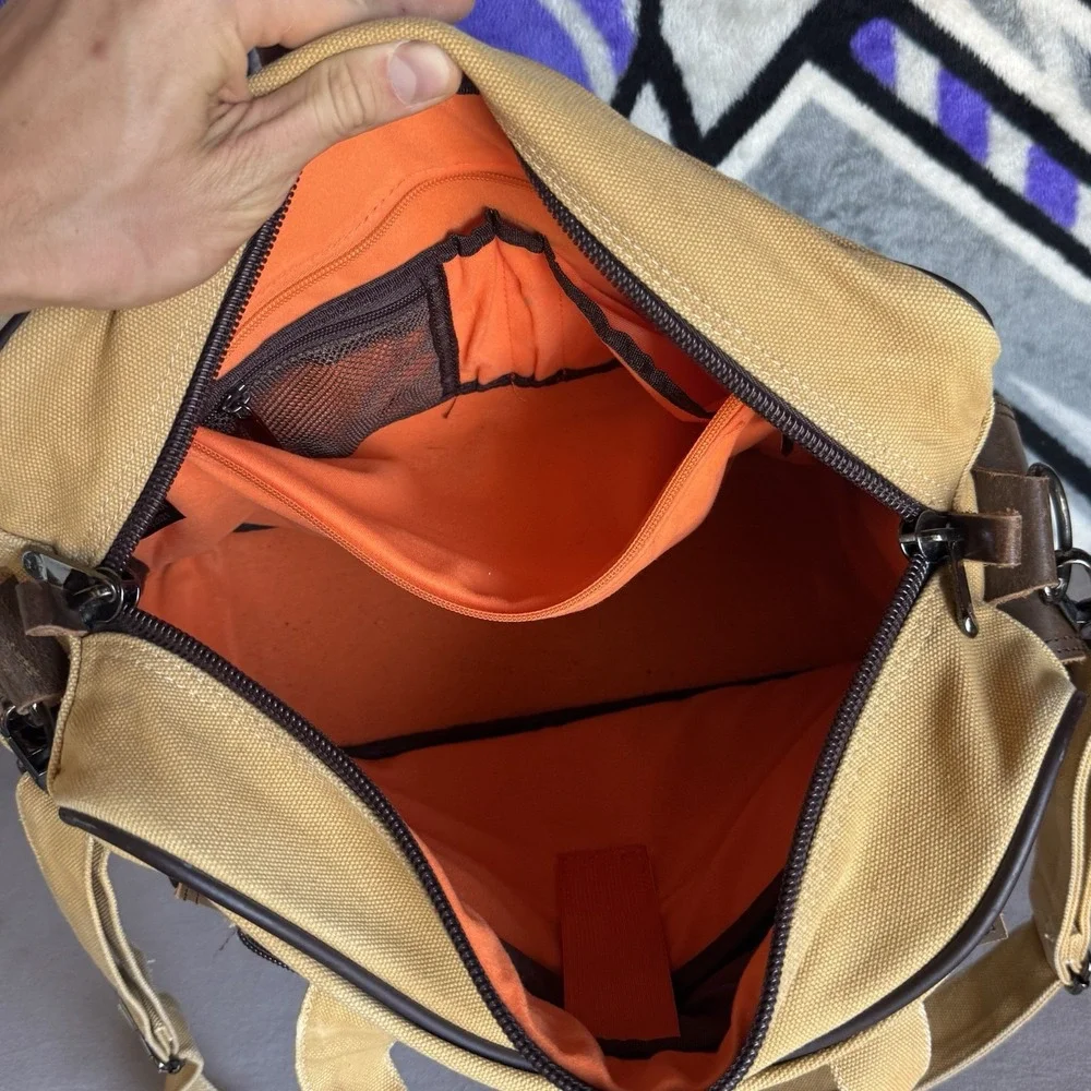 FLIGHT OUTFITTERS Bush Pilot Folio Bag Canvas Leather
